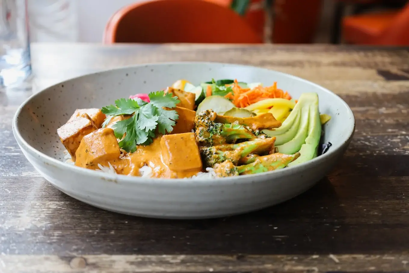 Plant-based fusion dishes at The Coup vegetarian restaurant in Calgary